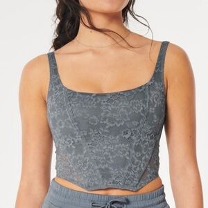 NWOT Gilly Hicks Dusty Blue Floral Corset Bralette